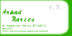 arpad marics business card